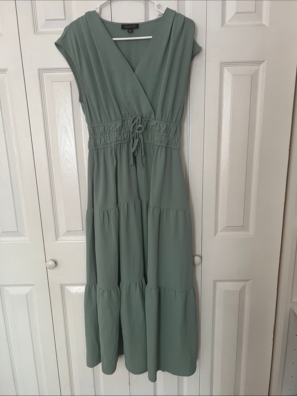 Rachel Zoe Sage Green Tiered Maxi Dress